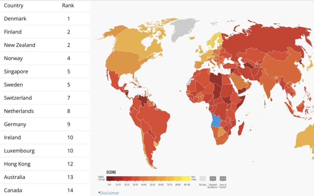 Pubblicato il rapporto di Transparency International sulla corruzione nel mondo. I dati dell’America Latina