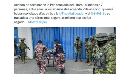Uccisi in carcere in Ecuador i sei autori materiali dell’assassinio del candidato presidenziale Fernando Villavicencio